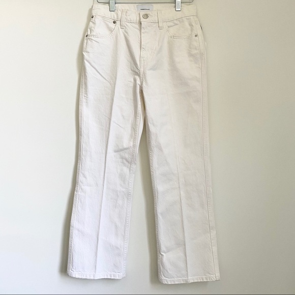 NWT Current/Elliott Straight Leg White Denim Jeans - Picture 4 of 8
